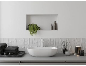 Mexen X-Wall-NR, polička na zapustenie pod obklad bez goliera 60 x 30 cm, biela, 1921603010