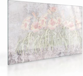 Sklenený obraz - Freska ľalií (70x50 cm)