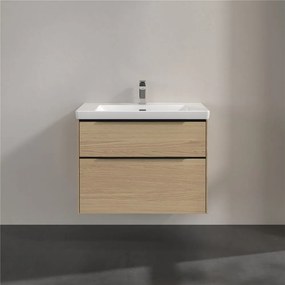 VILLEROY &amp; BOCH Subway 3.0 závesná skrinka pod umývadlo, 2 zásuvky, s LED osvetlením, 772 x 478 x 429 mm, Nordic Oak, C574L1VJ