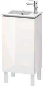 DURAVIT L-Cube stojaca skrinka pod umývadielko na nožičkách, 1 dvierka, pánty vľavo, 420 x 294 x 856 mm, biela vysoký lesk, LC6273L2222