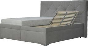 Sconto Posteľ s polohovacími roštami GELA sivá, 160x200 cm