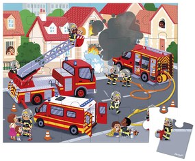 Puzzle v kufríku - Hasiči - 24 ks