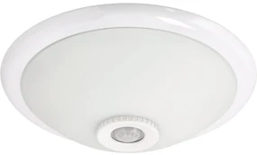 ECOLIGHT LED stropné svietidlo 2xE27 s pohybovým senzorom - sklo