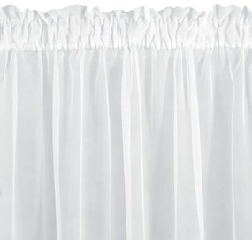 Eurofirany Biela záclona na páske REBECCA 140x250 cm