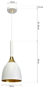 Luster na lanku CLARK 1xE27/60W/230V