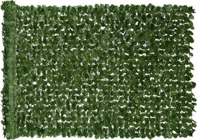 Outsunny Umelý brečtanový plot dekorácia, 3L x 1,5H m, realistický, anti-UV, tmavozelený | Aosom