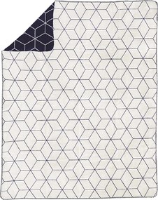 Deka Cotton Cloud 150x200 cm v námorníckej farbe so smotanovou kombináciou