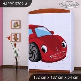 Detská skriňa RED CAR - TYP 9