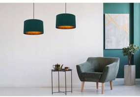 Závesné svietidlo Shade, 1x textilné tienidlo (výber zo 6 farieb), (výber z 3 farieb konštrukcie), (fi 35cm), lp, g