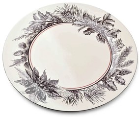 Dekorativní podtalíř BLANCHE FESTIVE V 33 cm bílý s vánočním motivem
