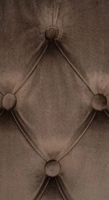 Jedálenská stolička Lisburn - zamat - Hnedá