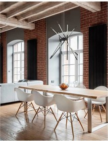 Nova Luce závesné svietidlo Raccio čierny kov a akryl Led 56W 230V 3000K IP20