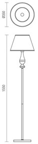 Redo 02-714 - Stojacia lampa FABIOLA 1xE27/42W/230V