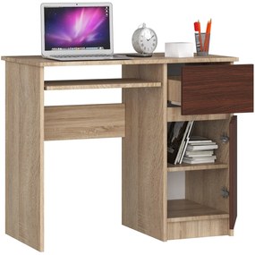 PC stolík Bhaskar  (dub sonoma + wenge) (P). Vlastná spoľahlivá doprava až k Vám domov. 1069667