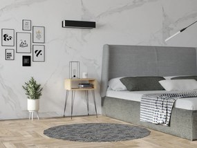 Nočný stolík Kedapi 1 (dub + čierna). Akcia -17%. Vlastná spoľahlivá doprava až k Vám domov. 1094358