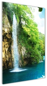Vertikálny foto obraz akrylové sklo Vodopád v lese oav-36234695