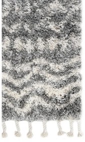 Kusový koberec shaggy Alsea tmavo sivý 2 200x300cm