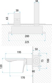 Rea Joe, podomietková umývadlová batéria + BOX, zlatá matná, REA-B3620