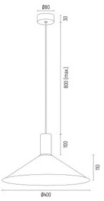 Argon 4912 - Luster na lanku MINORI 1xE27/15W/230V čierna/zlatá