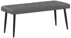 Súprava nábytku do spálne z umelej kože 160 x 200 cm sivá ESSONNE Beliani