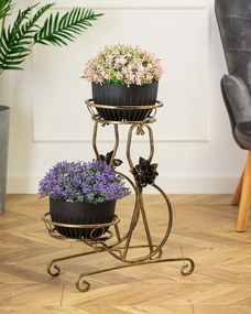 STOJAN NA KVETINÁČ FALA 64X30X54 CM ZLATÁ