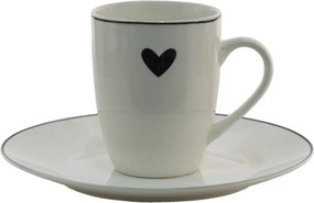 Porcelánový dezertný tanierik so srdiečkom Love Birds - Ø 20*2 cm