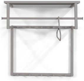 Sivo-béžový kovový nástenný vešiak s poličkou Rizzoli – Spinder Design