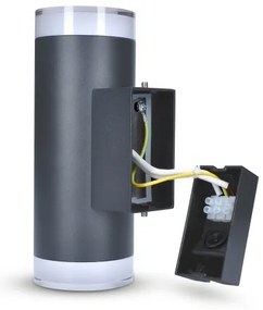 Brilagi - Vonkajšie nástenné svietidlo MATERA 2xGU10/30W/230V antracit IP54