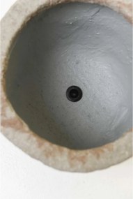 Okrúhly kvetináč LONDA, vláknocement, 25x22 cm, sivý