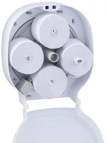 Zásobník na 4 rolky toaletného papiera bez dutinky Merida Hygiene Control, biela