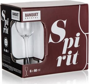 Banquet 6-dielna sada pohárov na likér Leona, 60 ml