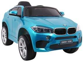 RAMIZ ELEKTRICKÉ AUTÍČKO BMW X6  - LAKOVANÉ - MODRÉ - MOTOR 2X45- BATÉRIA 2 x 6V/7Ah - 2023