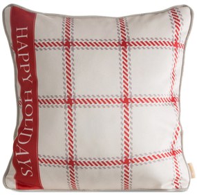 VIANOČNÁ DEKORAČNÁ OBLIEČKA NA VANKÚŠ CLARK02 45X45 CM VZOROVANÁ