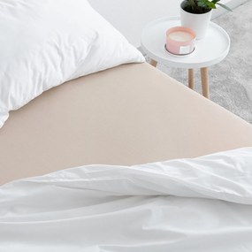 Goldea jersey elastická plachta - latte 90 x 200 cm