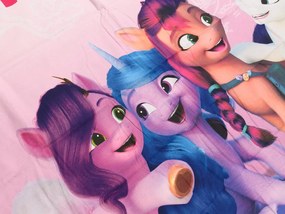 Ružová sada obliečok MY LITTLE PONY FRIENDSHIP + Jersey plachta 90x200cm