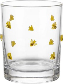 Pohár na vodu s motívom včeličiek - Ø 8*10 cm / 320 ml