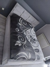 Luxusná čalúnená posteľ KEJA - Železný rám,160x200