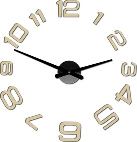 SENTOP | Moderné nalepovacie nástenné hodiny | 3D hodiny 12S053-Wanduhr HEU- analógové