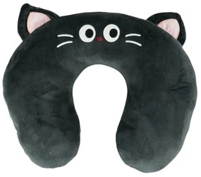 Cestovný vankúšik TRAVEL FRIENDS 33x25 cm plyšový - viac farieb Farba: Čierna