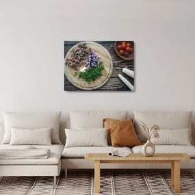 Sklenený obraz - Z kuchynského lopárika (70x50 cm)