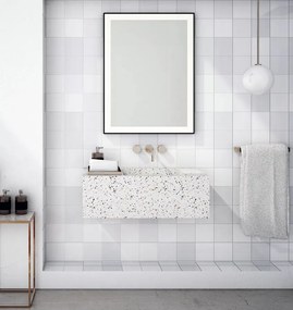Sapho Sapho, GANO zrkadlo s LED osvetlením 60x80cm, čierna