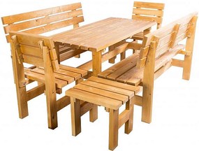 DEOKORK Masívna drevená záhradna stolička TEA 03 hrúbka 38 mm