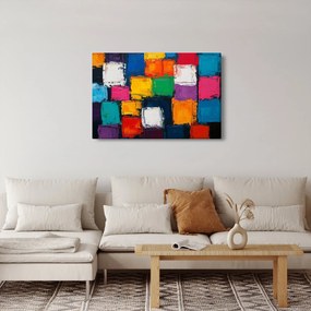 Obraz - Maľba farebných štvorcov (90x60 cm)