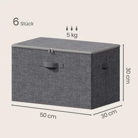 Sada šiestich úložných boxov RZBB35050GN03 (6 ks)