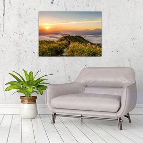 Obraz hory pri západe slnka (70x50 cm)