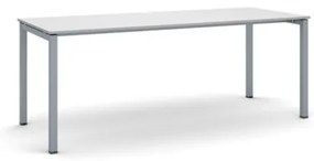 Stôl PRIMO SQUARE so sivostriebornou podnožou 2000 x 800 x 750 mm, sivá