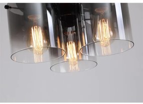 Searchlight 88911-3BK - Stropné svietidlo SWEDEN 3xE27/60W/230V priemer 39 cm čierna/dymová