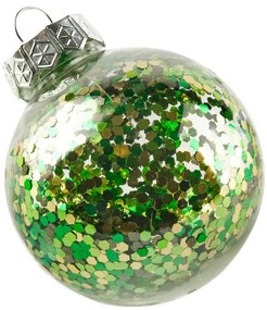 DECOLED Súprava ozdôb, d. 7 cm, tmavozelená