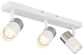 Globo 57851-3 - Bodové svietidlo BRISBON 3xGU10/25W/230V biela/chróm