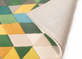 Flair Rugs koberce Ručne všívaný kusový koberec Illusion Prism Green / Multi - 200x290 cm